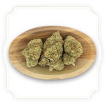 Load image into Gallery viewer, Amne-Zia CBD bud in wooden bowl
